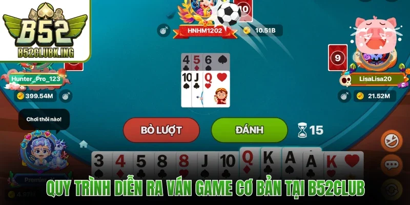 Quy trình diễn ra ván game cơ bản tại B52club