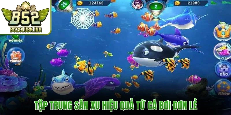 Tập trung săn xu hiệu quả từ cá bơi đơn lẻ